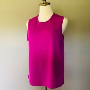 Workout Top Sleeveless Hot Pink Pullover Large